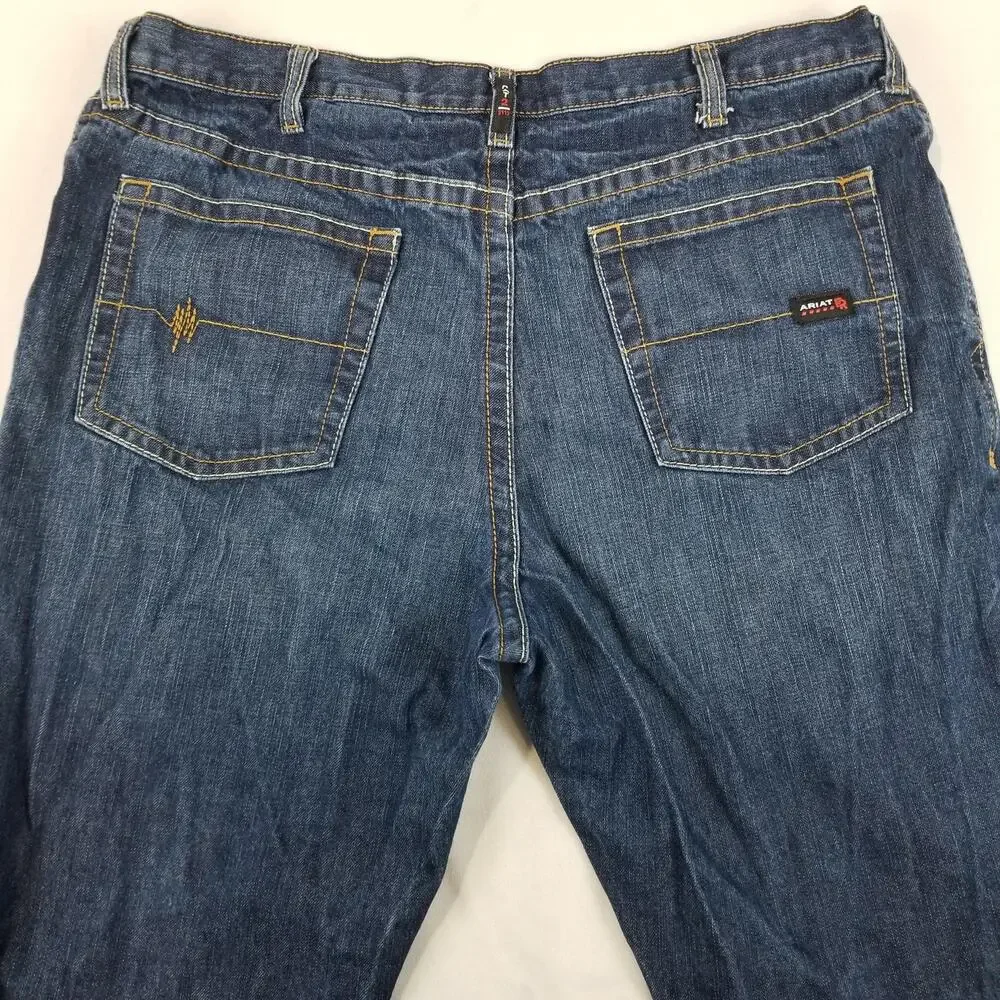 Ariat Jeans Mens 42x32 Blue M4 Relaxed Boot Cut FR Flame Resistant Work 10012555